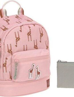 LÄSSIG Kinderrucksack Safari, Giraffe, Rose