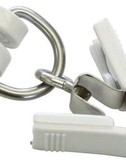 GARDINIA Gardinenring T-Rollringe mit Klammer, T-Schienen, (20-St), Serie T-Schiene