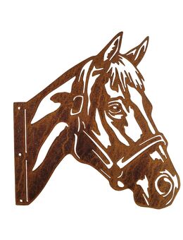 Pferd Pferdekopf Wanddekoration Edelrost - Kraftisried