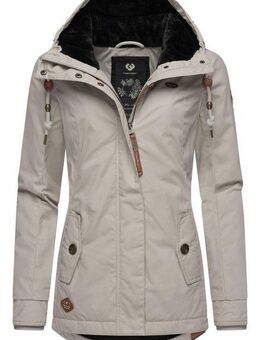Ragwear Winterjacke Monade Damen Winterparka mit Kapuze und m. Fleece gefüttert