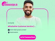 Mitarbeiter Customer Service / Auftragserfassung und -bearbeitung (m/w/d) - Marktredwitz