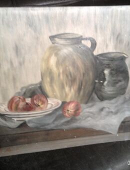 Karl Ernst Meier (Karl Meier-Lemgo, * 29. Januar 1882 in Detmold; † 31. Juli 1969 in Lemgo) "Früchte Stillleben auf einem Tisch " - Sternenfels