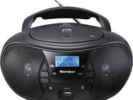 Karcher RR 5028D Boombox (Digitalradio (DAB), FM-Tuner, UKW mit RDS, 3,2 W, CD-Player, USB-Anschluss für MP3-Wiedergabe, Bluetooth)