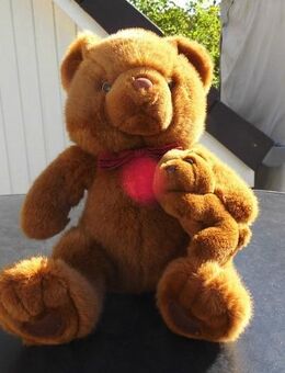 Teddy Bär mit Kind Plüsch Teddybär 38 cm Kuscheltier Stofftier JMV 7,- - Flensburg