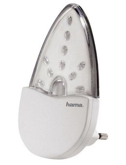 Hama LED Nachtlicht Nachtlampe Steckdose für Baby, Kinder, Schlafzimmer, Bernstein, Nachtlichtfunktion, LED fest integriert, bernsteinfarben