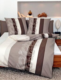 Janine Bettwäsche DAVOS 6456, Biber, 2 teilig, elegante Bettwäsche aus Baumwolle, in verschiedenen Qualitäten