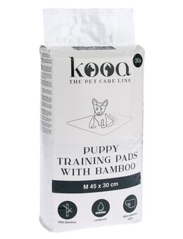 kooa Trainingsunterlage mit Bambus für Hundewelpen - Large: L 60 x B 45 cm, 30 Stück