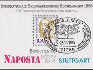 BRD: 1996, Vignette "Int. Briefmarkenbörse Sindelfingen 1996, NAPOSTA, Otto Lilienthal", Sonderstempel - Brandenburg (Havel)
