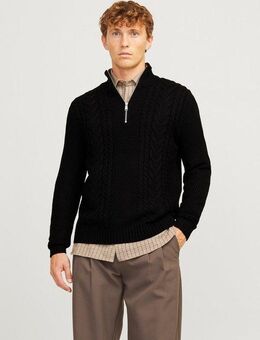 Jack & Jones Troyer JJCRAIG KNIT HALF ZIP mit Zopfmuster