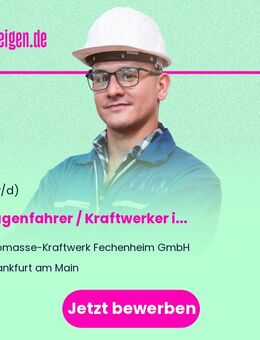 Anlagenfahrer / Kraftwerker (m/w/d) im Biomasse-Kraftwerk für den Schichtdienst - Frankfurt (Main)
