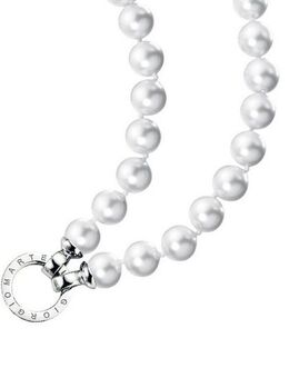 GIORGIO MARTELLO MILANO Perlenkette Muschelkern Perlen, Ringverschluss, Silber 925