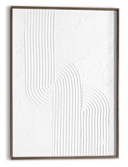 Reinders! Wandbild Reliefmuster, Wohnzimmer - Weiß - MDF - Abstrakt - 50x70 cm