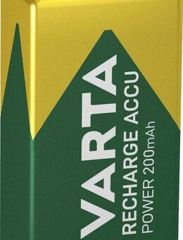 VARTA RECHARGE ACCU Power vorgeladener 9V NiMH Akku (200mAh) Batterie, (9 V, 1 St)