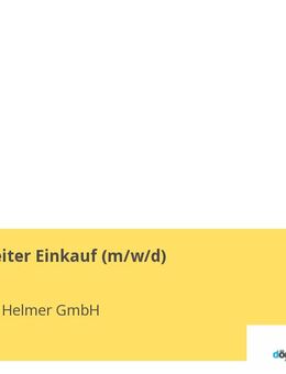 Sachbearbeiter Einkauf (m/w/d) - Urmitz