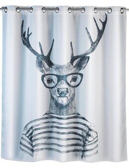 WENKO Duschvorhang Mr. Deer Breite 200 cm, Höhe 180 cm