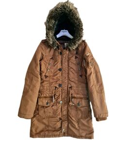 Khujo Urban Spirit Damen Gefüttert Mantel Jacke Windbreaker mit Kapuze Gr. XL - Geseke