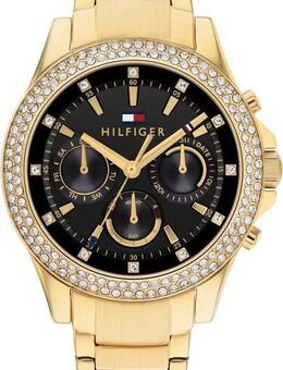 Tommy Hilfiger Multifunktionsuhr HAVEN 1782676, Quarzuhr, Armbanduhr, Damenuhr, Glaskristalle, Edelstahlarmband, Datum