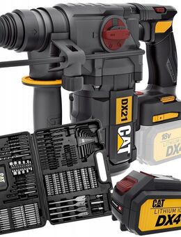 Bürstenloser Bohrhammer CAT DX21 18V 2x4,0Ah Set im Koffer Bit Bohrer 209 teilig - Wuppertal
