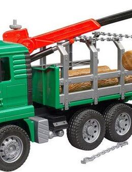 Bruder® Spielzeug-Forstmaschine MAN Holztransporter mit Ladekran 43 cm (02769), Made in Europe