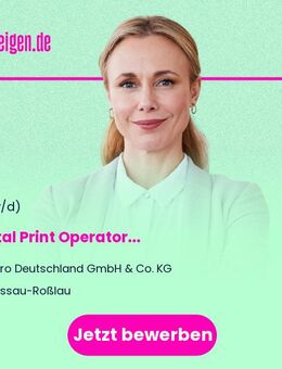 Digital Print Operator (m/w/d) - Dessau-Roßlau