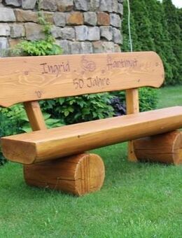 Gartenbank aus Lärche. Holzbank. Hochzeitsgeschenk. Krongartmöbel. - Steyerberg