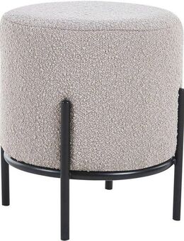 SalesFever Polsterhocker, mit Design-Gestell aus schwarzem Metall