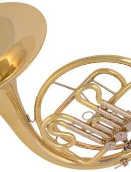Hans Hoyer Bb Waldhorn, Goldmessing, Mod. 702 G-L, Neuware inkl. Rucksack - Leichtkoffer - Hagenburg