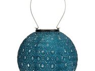 Pauleen LED Solarleuchte Sunshine Charm Lampion Solar blau Tyvek Vlies, LED fest integriert, Laterne