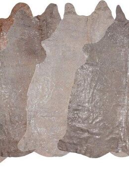 LUXOR living Fellteppich Rinderfell Deluxe, fellförmig, Höhe: 4 mm, echtes Rinderfell, mit metallisch glänzenden Akzenten, Naturprodukt