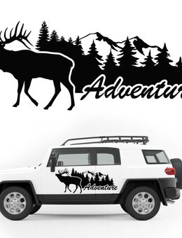 Aufkleber für Wohnmobil, Wohnwagen, Auto - Berge (120x50 cm) Design 5 Set 2 - Ingolstadt
