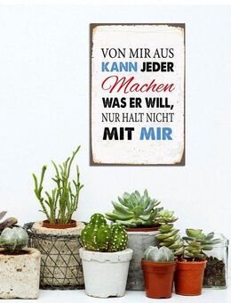queence Metallbild nicht mit mir, Schriftzug, Schriftzüge (1 St), Stahlschilder