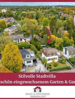Stilvolle Stadtvilla mit schön eingewachsenem Garten und Garage - Bad Schwartau