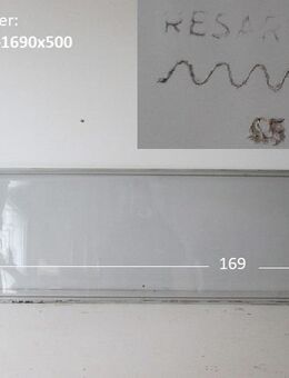 Wohnwagenfenster Resartglas D-15 ca 169 x 50 gebraucht Fendt / Tabbert (klar) - Schotten Zentrum