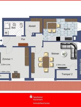 Renovierte 2,5-Zimmer Dachwohnung im Ortskern von Görwihl - Görwihl