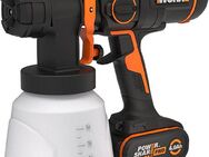 Worx Farbsprühgerät WX020 NITRO, 3 Sprühform & 4 Düsengrößen, inkl. Akku & Schnellladegerät