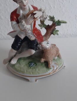 Echt Sollinger Porzellanfigur Schäfer mit Panfllöte - Goslar Ohlhof
