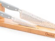 Genius Messerblock Nicer Dicer Knife Pro, perfekter Aufbewahrungsort für Messer, Bambus