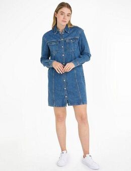 Tommy Jeans Jeanskleid ALINE LS DRESS AH5032 EXT mit Logostickerei