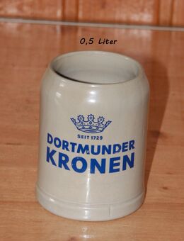 Dortmunder Kronen Bierkrug Steingut Steinzeug Keramik 0,5 l neuwertig - Borken