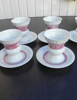 Heinrich Porzellan Pharisäer 6 Becher Tassen mit Untertassen Asbach Uralt Rüdesheim Vintage 12 Teile zus. 10,- - Flensburg