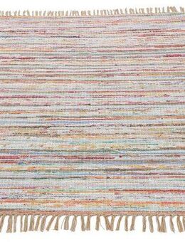 carpetfine Teppich Kelim Chindi, Wendeteppich, rechteckig, Höhe: 6 mm, handgewebt, Fleckerlteppich mit Fransen, auch vielen in Läufergrößen