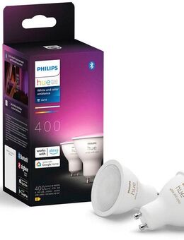 Philips Hue LED-Leuchtmittel White & Color Ambiance GU10 Doppelpack 2 x 350lm, GU10, 2 St.