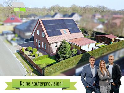 Harkebrügge: Junges Einfamilienhaus mit Fußbodenerwärmung, PV-Anlage, Stromspeicher und Sauna