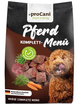 proCani frisch & fertig Pferd Komplett-Menü Nuggets - 8 x 750 g