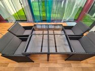 Moderne Garten-Sitzgruppe mit Glastisch – 9-teilig - Bochum Eppendorf