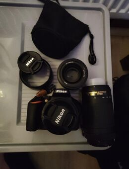 Nikon D5600 mit 3 Objektiven + 2x Original Akku Komplettset - Wolfsburg