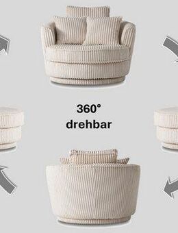 Leonique Drehsessel MAISIE, Love Seat,Lese-Sessel,Sessel-Set, mit Hocker (2-St), in MEGA CORD und Web-Velours, drehbar 360 Grad mit Hocker