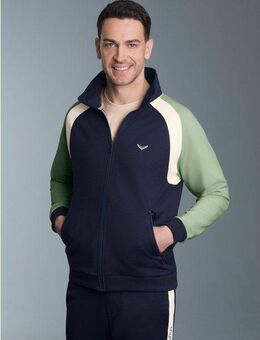 Trigema Trainingsjacke TRIGEMA Sweatjacke mit Stehkragen (1-St)