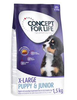 1 kg / 1,5 kg Concept for Life zum Probierpreis! - 1,5 kg X-Large Puppy & Junior