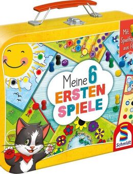 Schmidt Spiele Spielesammlung Meine 6 ersten Spiele, im Metallkoffer